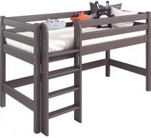 Низкая кровать Соня Лаванда с прямой лестницей вариант 11