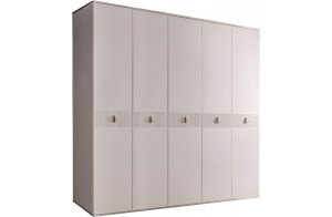 Пятистворчатый шкаф для одежды Rimini Solo РМШ2/5 (s) (слоновая кость)