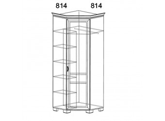 Угловой шкаф для одежды Флора 904